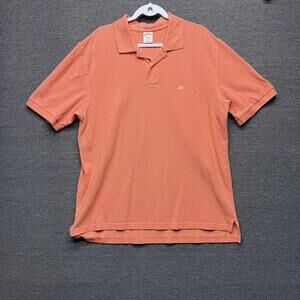 Brooks Brothers Vintage 346 Polo Shirt Orange /Coral Mens L